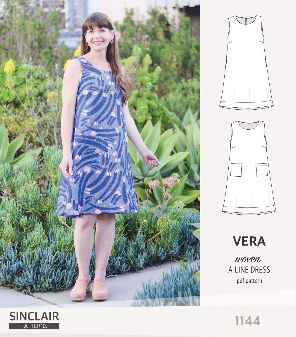 Vera A-line Woven Dress PDF Sewing Pattern – Spool And Spindle Printshop