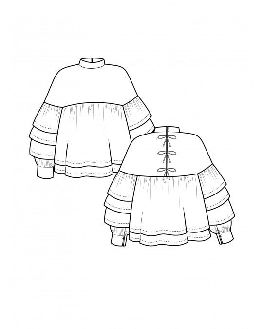 Coeli Pattern Coeli Blouse PDF Sewing Pattern – Spool And Spindle Printshop