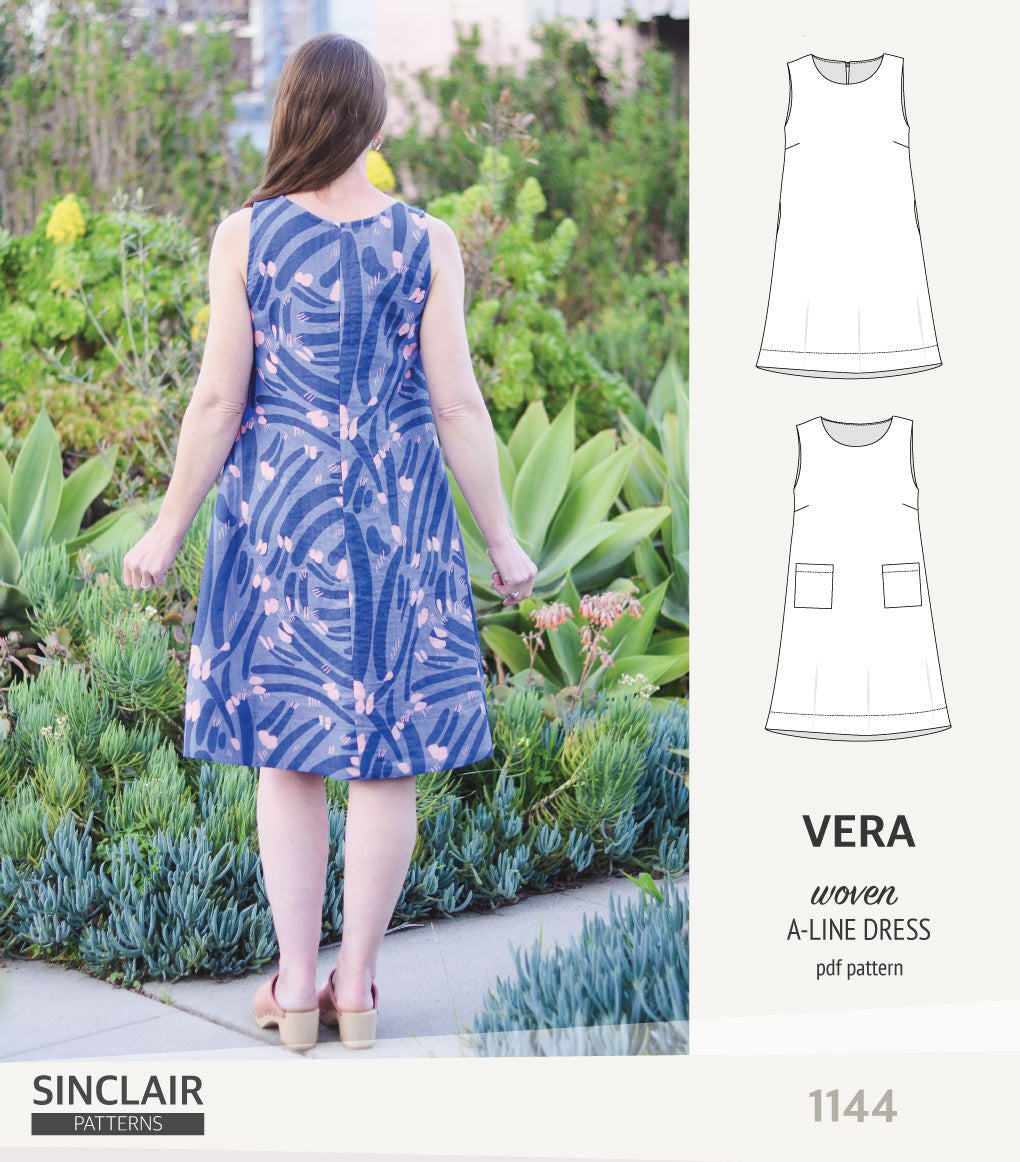 Vera A-line Woven Dress PDF Sewing Pattern – Spool And Spindle Printshop